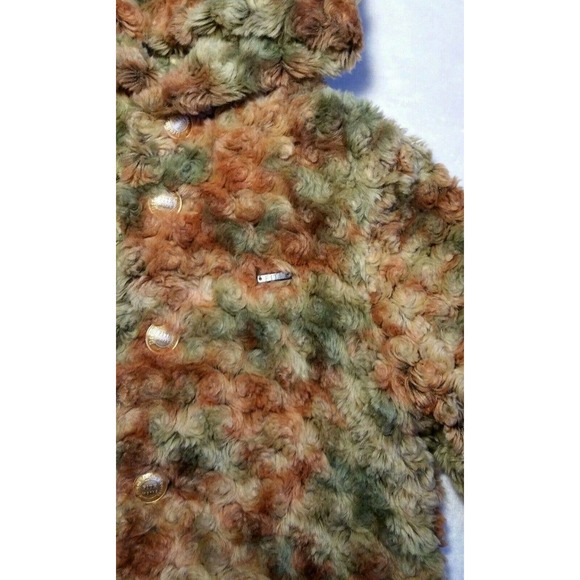 GIRL'S FITH JAPAN COZY & CHIC FAUX FUR HOODED JACKET SHORT COAT $320 130 8-9 yrs - Picture 3 of 12